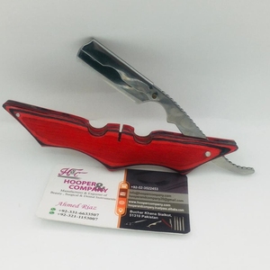 Oferta Especial: Navajas de Barbero con Mango de Madera, Navaja Recta de Acero Inoxidable de Una Sola Hoja, Navaja de Barbero con Logotipo Personalizado, Hoja Reemplazable - Product Image 3