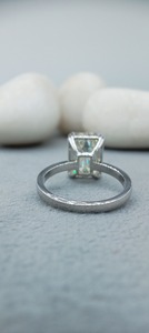 D'VINS JEWELS <b>Iced</b> Halo Single 1ct S925 Engagement Wedding Eternity <b>Ring</b> Pave Diamond Emerald Cut for Gift - Product Image 2