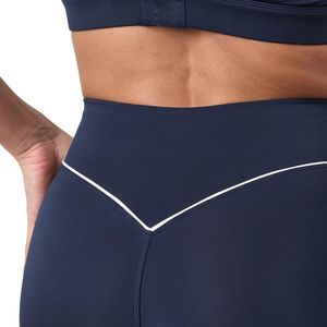 Navy Blue <b>Flared</b> <b>Legging</b> Women High Rise Stretch Training Pants Contour Fit Yoga Fitness Activewear Everyday Comfort Wear - Product Image 5