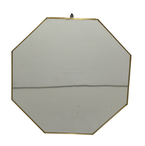 Salon moderne élégant argent bordure incurvée Art déco carré salle de bain miroir décor à la maison utilisation murale pâques baptême Diwali cadeau - Product Image 5