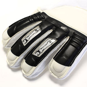 Football Goalkeeper Gloves Full Finger PU Leather Silicone Printed Non Slip Breathable Adjustable Wrist <b>Strap</b> Hook Loop Closure - Product Image 2