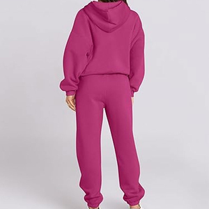 Conjunto Deportivo de 2 Piezas para Mujer, Diseño 2 en 1, con Capucha y Cierre de Cordón, de Poliéster/Algodón de Secado Rápido, Corte Regular, Personalizado al por Mayor (OEM) - Product Image 2