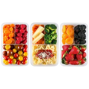 24oz Meal Prep Meal Prep Containers 3pcs <b>Microwavable</b> BPA Free Bento <b>Lunch</b> <b>Box</b> External Leak Proof Portion Control Container - Product Image 5