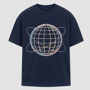 Camiseta con estampado reflectante para hombre, camiseta de algodón de primera calidad, ropa informal de manga corta, ropa de calle suave y transpirable, ropa de moda para el día a día - Product Image 1