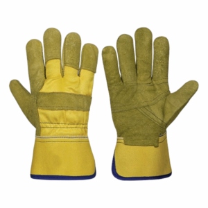 Guantes de Trabajo de Cuero Vacuno Reforzado, Transpirables, de Uso General, Resistentes a Cortes, Protección para Manos y Brazos para Jardinería - Product Image 3