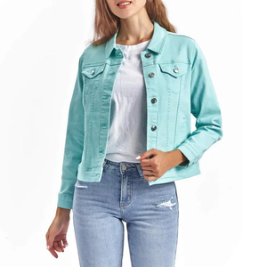 Venta Directa: Chaqueta Vaquera Personalizada de Manga Larga para Mujer, Chaqueta Vaquera con Botones y Rasgaduras para Mujer - Product Image 5