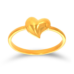 Loving Heart Gold Baby <b>Ring</b> Premium Gold Finish Heart Shape <b>Ring</b> for <b>Kids</b> Simple Minimalist Romantic Fashion Jewelry - Product Image 1