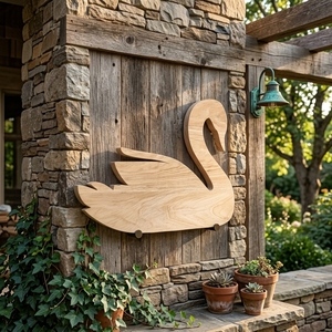 Figura de Cisne de Madera Hecha a Mano, Escultura Decorativa con Forma de Animal para el Hogar - Product Image 4