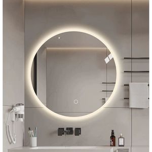 Adjustable Color Temperature LED Bathroom <b>Mirror</b> <b>Light</b> Wall Mounted Anti-Fog Vanity <b>Mirror</b> <b>with</b> Dimming Function <b>Round</b> Design - Product Image 2