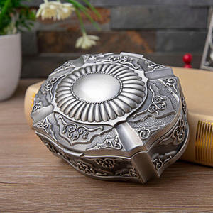 Luxury Carved Metal Organizer Box with Custom Design-Decorative Home Accent by Tradebyd - Product Image 1