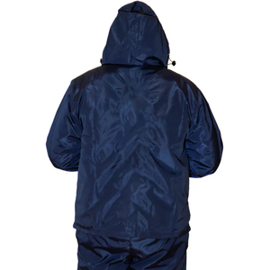 Custom Logo Printed Hooded Solid Spring Waterproof Breathable Lightweight Polyester/Cotton Casual <b>Wind</b> <b>Breaker</b> Tracksuit 2-Piece - Product Image 2