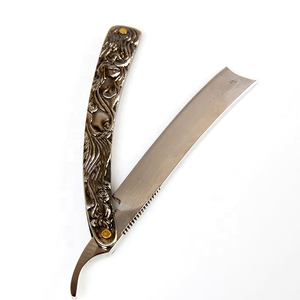 Maquinilla de afeitar profesional de una sola hoja, hoja de acero inoxidable, mango de madera, herramienta de aseo personal reutilizable, herramienta de aseo ligera - Product Image 1