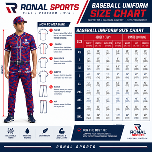 RONAL SPORTS Men's <b>Camouflage</b> Baseball Uniform Set Short Sleeve Quick Dry Polyester <b>Tracksuit</b> All Seasons Adult Regular Fit - Product Image 6