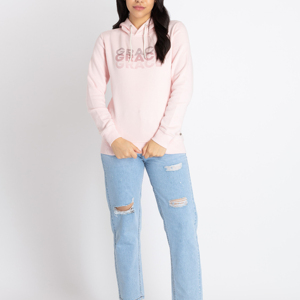 Women's <b>Orange</b> Hooded <b>Fleece</b> Sweatshirt Solid Breathable Eco-Friendly Quick Dry Full Sleeve Casual Knitted Cotton Pullover Front - Product Image 1