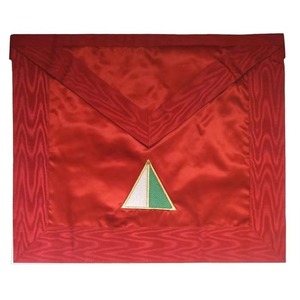Parche Masónico Single Star Trader para Mandil con Bordado de Cruz Roja y Corona Dorada, Accesorio Formal Cuatro Estaciones MR-10011 - Product Image 1