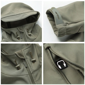 Veste softshell imperméable et coupe-vent pour homme, demi-polyester, softshell pour les sports de plein air, vêtements de chasse en toile - Product Image 3