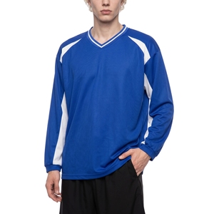 Camiseta Deportiva de Manga Larga con Cuello en V para Hombre, con Paneles de Color en Contraste, Sudadera Deportiva para Entrenamiento de Fútbol, Venta al Por Mayor - Product Image 2