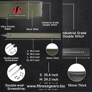 Ceinture de protection réglable en cuir de vachette pour haltères, confortable pour l'entraînement aux squats, capacité de charge de 15 lb - Product Image 5