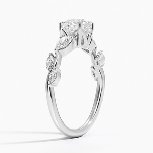 Elegant <b>Crystal</b> Silver <b>Ring</b> Bridal Engagement Jewelry Perfect Romantic Wedding Proposal Gift - Product Image 1