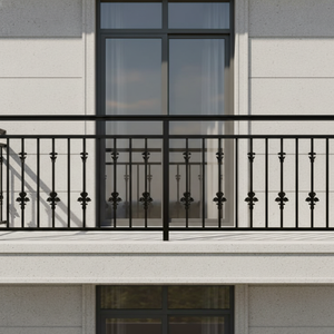 Balustrade de balcon moderne de luxe en fer et aluminium, design sans cadre, résistant à la rouille, garantie 5 ans, conception graphique, fabricant OEM W... - Product Image 1