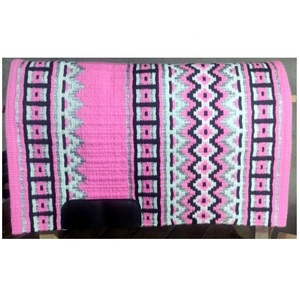 Manta y almohadilla para silla de montar de exhibición occidental de calidad premium con diseño personalizado, forro polar, color y tamaño personalizados, manta de exhibición de lana de Nueva Zelanda - Product Image 5