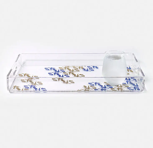 Fabulosa bandeja de servir de acrílico con diseño impreso para oficina, para servir tazas de té y café, artesanía nueva a un precio asequible. - Product Image 1