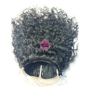 Deep Curly T-Part U Part Virgin Remy Indian Human Hair <b>Wigs</b> with Transparent Lace - Product Image 6