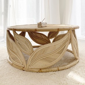 Leaf shape coffee <b>table</b> handcrafted rattan corner <b>sofa</b> <b>side</b> <b>tables</b> home furniture essentials - Product Image 5