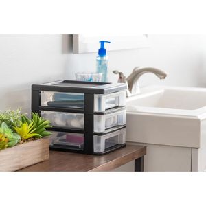 Set di 2 Organizzatori in Plastica a 3 Cassetti per Scrivania, Vanità, Smalti, Bagno, Cancelleria, Articoli per Arte e Artigianato, per Uso in Ufficio e Trucco - Product Image 2