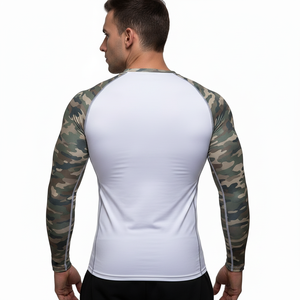 Premium Quality Custom Sublimation Pullover Long Sleeve Rash Guard <b>for</b> BJJ MMA Jiu Jitsu UPF 50 <b>Compression</b> <b>Shirt</b> Clothing - Product Image 2
