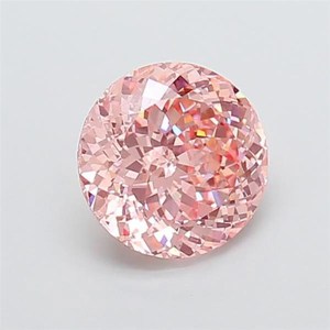 Diamants ronds de laboratoire CVD, taille portugaise, rose intense fantaisie, de 1 à 5 carats, VS1, certifiés IGI, pour la création de bijoux - Product Image 2