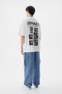 2024 Cộng Với Kích Thước Thân Thiện Với Môi Quá Khổ Baggy Người Đàn Ông Của Bông <span class=keywords><strong>T</strong></span>-Shirt <span class=keywords><strong>T</strong></span>ùy Chỉnh OEM 100% Dệ<span class=keywords><strong>t</strong></span> Kim May Nhuộm Cả Hai Bên In Thả - Product Image 2