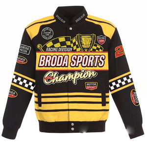 2026 Trending Wholesale Oem Embroidered logo Patch Plus Size Autumn Bomber Car <b>Jackets</b> Vintage Cotton Nascar <b>Racing</b> <b>Jacket</b> Men - Product Image 5