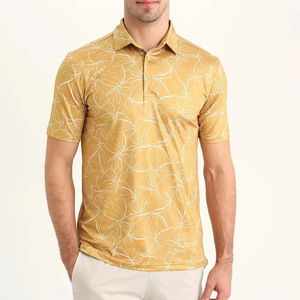 Polo de Manga Corta con Rayas en el Cuello y las Mangas, Color Blanco, Tela PK, Nueva Tendencia, Polo de Golf para Hombre, OEM, Doble Jersey - Product Image 3