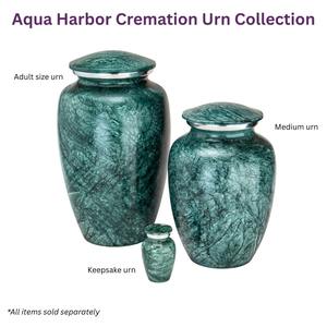 Urna Funeraria Aqua Harbor - Urna de Metal Blanca Estilo Americano, Capacidad de 200 Pulgadas Cúbicas, 1 Año de Garantía - Diseño Tranquilo para Cenizas - Product Image 3