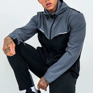 Factory Custom 3M Reflective Windbreaker Tracksuit Lightweight Nylon Hooded <b>Zip</b> <b>Up</b> <b>Jacket</b> Jogger Pants Set Sportswear Sweat Suit - Product Image 3