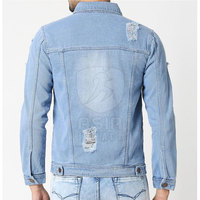 Veste en jean moderne pour homme, coupe slim, vêtements décontractés avec poches et fermeture à boutons, veste d'hiver