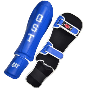 PU Leather Boxing Shin <b>Pads</b> Medium Large XL Padded Instep Protection Muay Thai Training Competition Private Label OEM - Product Image 6