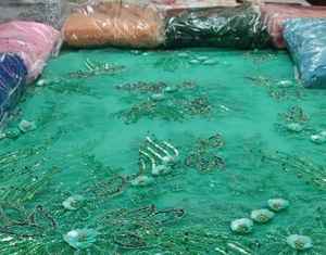 Tissu en dentelle perlée à la main de luxe, vente en gros directe d'usine, pour robe de mariée, robe de soirée, approvisionnement en vrac - Product Image 3