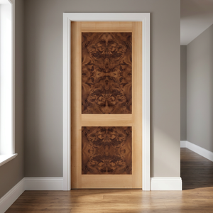 Porte intérieure moderne en placage d'ingénierie à grain de bois massif pour appartement et usage résidentiel - Product Image 3