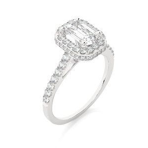Bague de fiançailles unisexe en or massif 14 carats avec diamant de laboratoire rond en platine, sertie de griffes, style hip-hop, certifiée IGI - Product Image 4