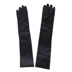 Costume d'Halloween pour femme, accessoires sexy, mariage, noir, blanc, rouge, rose, longs gants d'opéra en satin - Product Image 1