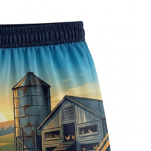 Shorts de football personnalisés pour la ferme, sublimés, légers, en tissu durable, taille élastique, coupe confortable pour les vêtements de sport actifs - Product Image 2