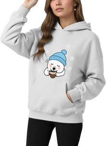 Sweat-shirt à capuche surdimensionné personnalisé avec motif astronaute, en coton et polyester, style streetwear, unisexe - Product Image 6