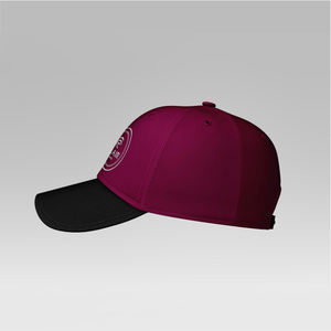 Premium Burgundy & <b>Black</b> <b>Baseball</b> <b>Cap</b> – Adjustable 6 Panel Snapback Hat with Embroidered Logo - Product Image 3