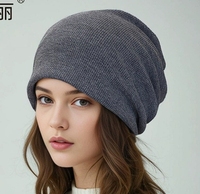 Bonnet tricoté à rayures unisexe doux et côtelé pour adultes, idéal pour l'hiver – Vente chaude en gros