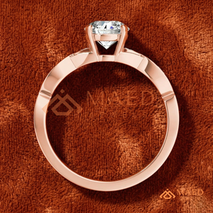 Round Cut Moissanite Twist Ring Rose Gold Engagement Ring Women Bridal Jewelry <b>Gift</b> USA Elegant Fashion Style - Product Image 3