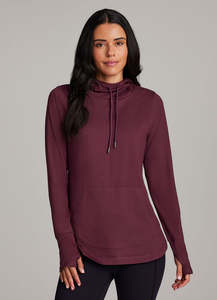 Sweat à capuche décontracté pour femme en tricot respirant à séchage rapide, couleur unie, manches longues, 100 % polyester, collection automne 2025, modèle HR962 - Product Image 3