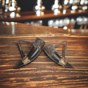 Corne à boire sur mesure avec sculpture idéale pour servir de corne à boire et à souffler corne à boire mordent regarder l'Inde à faible coût - Product Image 1