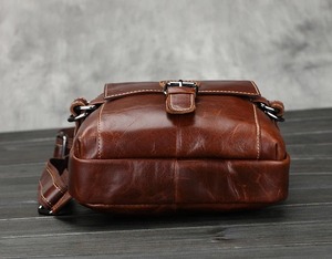 Bolsos de Pecho para Hombre, Bolsa de Cintura de Cuero Vacuno Genuino, Bolsos de Hombro Casuales, Bolsa Cruzada - Product Image 4